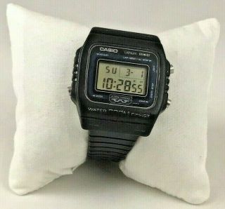 Rare Vintage Casio Dw - 210 (module 548) Men 200m Lcd Chrono Quartz Watch Hour