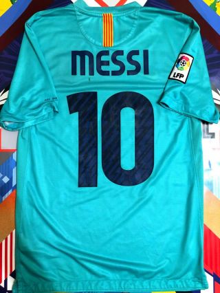 Rare Nike Authentic Fc Barcelona Messi 10 Football Soccer Jersey Small