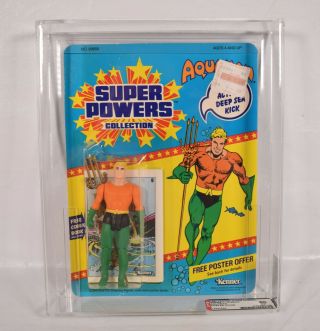 Aquaman Action Figure Dc Powers Kenner 1984 Moc 12 Back Afa 80