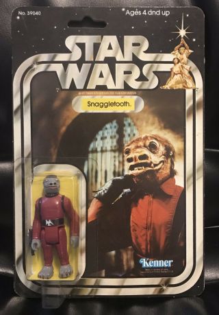Vintage Star Wars 1979 Kenner Red Snaggletooth 21 Back Card Moc