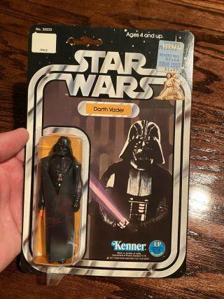 Vintage Star Wars Darth Vader Moc 12 A Back Kenner 1977