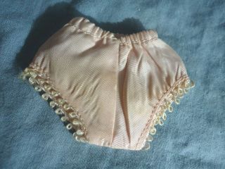 1950 ' s Vintage Vogue Ginny Lt Pink Taffeta Panties with Loopy Lace at Legs EVC 2