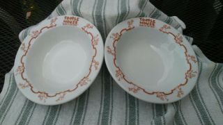 Rare Mid Century - Set Of 2 Toddle House Restaurant Soup Bowls.  Mid - Century.