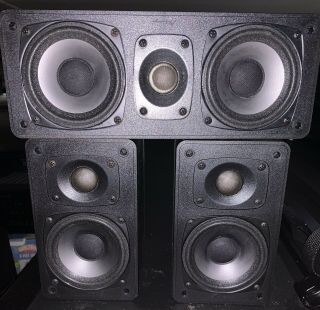 RARE Mirage AVS - 508D SYS - 1 Surround Sound Bookshelf Speakers BLACK AVS - 200 100 2