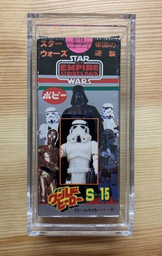 Vintage Star Wars Popy Japan Stormtrooper Box & Figure Rare 2