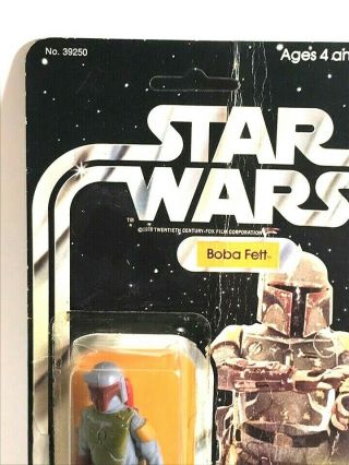 Boba Fett 21 Back A Vintage Kenner 1979 Star Wars Unpunched MOC Bounty Hunter 2