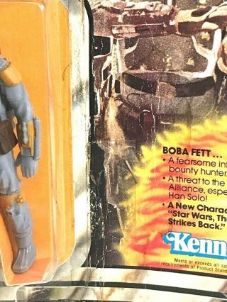 Boba Fett 21 Back A Vintage Kenner 1979 Star Wars Unpunched MOC Bounty Hunter 3