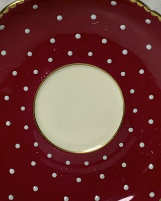 Shelley China White Polka Dots Cup & Saucer Pattern 13574 ULTRA RARE HTF 3