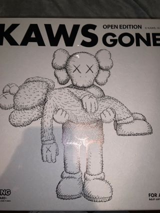 Kaws - Gone Companion Bff Vinyl Figure Grey & Pink 2019 Open Flayed Art Medicom