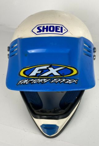 Rare Vintage Shoei Motocross Bmx Helmet Fx Factory Effect Youth Large/ Xl Helmet