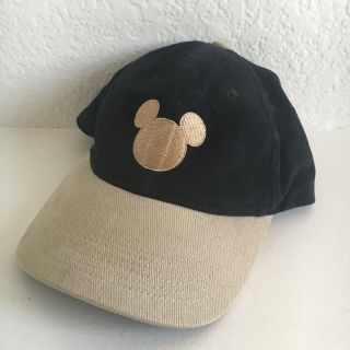 Rare The Walt Disney Company Hat Port Authority Mickey Black Gold Embroidered