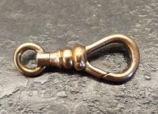 Antique Rolled Gold Filled Albert Pocket Watch Chain Dog Clip By The D.  F.  B.  Co.