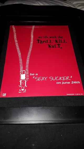 My Life With The Thrill Kill Kult Sexy Sucker Rare Radio Promo Poster Ad Framed