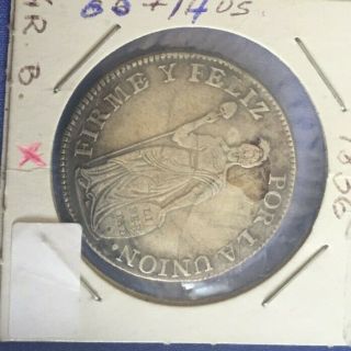 1936 4.  R.  Rep.  Peruana - Cuzco 4 R.  B.  Silver Coin Antique Rare