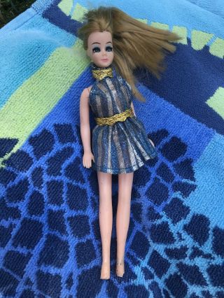 Vintage 1970 Topper Corp 6 " Dawn Doll Hong Kong Dress Stains Flaw