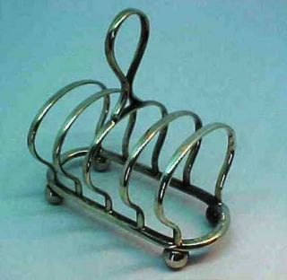 Sheffield Silver Plate Antique Small Toast Rack Ideal One Person= Atkin Brothers