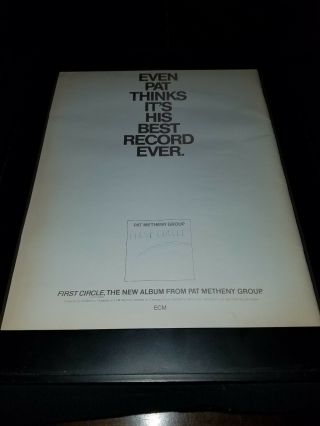 Pat Metheny Group First Circle Rare Promo Poster Ad Framed