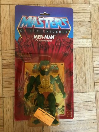 Masters Of The Universe He Man Vintage 1982 Mer - Man 12 Back Motu Moc