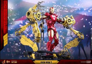 Marvel Hot Toys Mms 462 - D22 - Mcu - Iron Man Mark Iv With Suit Up Gantry 1:6 Figure