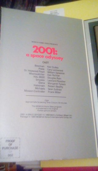 2001 A Space Odyssey RARE MGM Gatefold BIG Box Case 1968 VHS Kubrick cult sci - fi 3