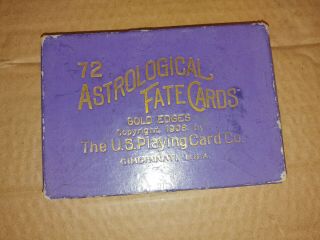 Vintage 72 Astrological Fate Cards Tarot Card Deck Rare
