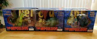 Toynami 2003 The Herculoids Hanna Barbera Figures Set Of 3 Boxed Dioramas - Vhtf