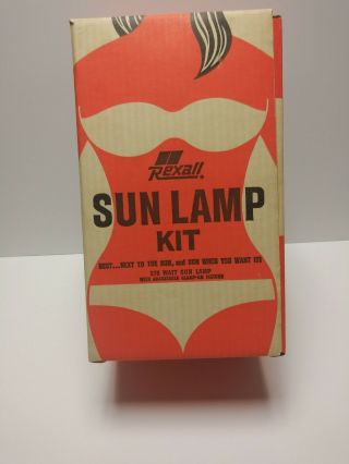 Vintage Rexall Sun Lamp W/bulb Great Graphics Rare