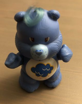 Vintage 1983 Kenner Care Bear Grumpy Bear Blue Poseable Figure Rain Cloud Toy