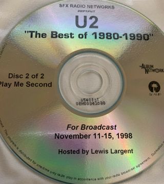 U2 The Best Of 1980 - 1990 Rare 2cd Radio Promo