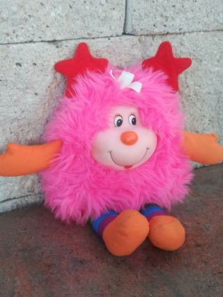 Vintage 1983 Hallmark Rainbow Brite Plush Pink Sprite 10 " Furry Stuffed Toy