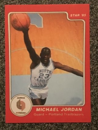 1984 - 85 Star Michael Jordan Rookie 9 Rare Error Trailblazers - Read