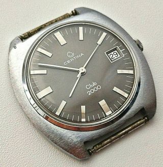 Vintage Rare 38mm Certina Club 2000 Cal:25 - 661 Mechanical Men`s Watch