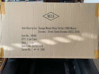 2018 Neca Sdcc Exclusive Teenage Mutant Ninja Turtles Diorama Tmnt Case