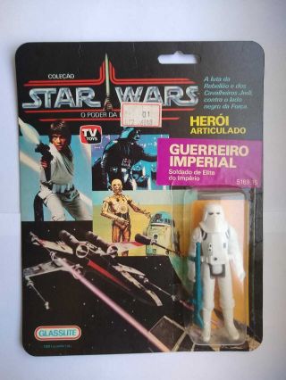 Vintage Star Wars Stormtrooper Mib Great Glasslite Soldado Imperial Trooper