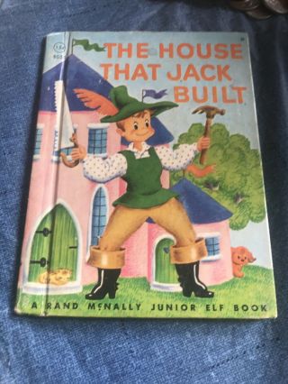 The House That Jack Built 1962 Vtg Child Book Junior Elf Book Tony Brice