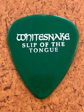 1989 Steve Vai Whitesnake Slip Of The Tongue Guitar Pick Rare Green