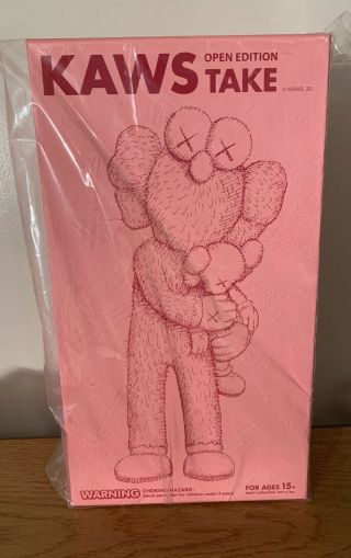 Kaws Companion Pink “take” In Hand Ready To Ship 100 Authentic
