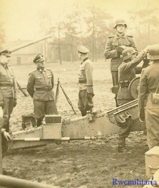 Port.  Photo: Rare German Elite Waffen General S.  Dietrich Reviewing Troops (2)