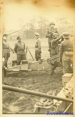 Port.  Photo: RARE German Elite Waffen General S.  DIETRICH Reviewing Troops (2) 2