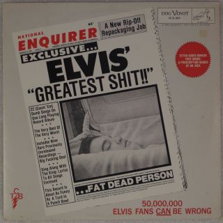 Elvis Presley: Greatest Shit Us Dog Vomit Rare Vinyl Lp W/ Prescription Nm -