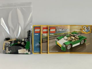 Lego 31056 Creator 3 In 1 Green Cruiser 100 Complete - No Box 3 Fun Builds