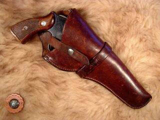 Rare Vintage Trufit Leather Crossdraw Holster For S&w N Frame 6 1/2 " Revolver