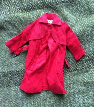 Vintage Red Coat Barbie Brand Fits Yosd 1:6 Bjd Doll Coat Only