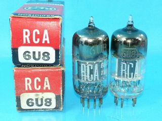 Rca 6u8 6dk8 Vacuum Tube Very Rare Match Pair 1955 Fat D Getter