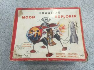 Vintage Rare Tin Toy Remote Control Cragstan Moon Explorer