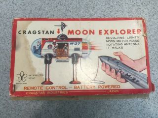Vintage Rare Tin Toy remote control Cragstan Moon Explorer 2