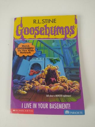 61 Goosebumps Book I Live In Your Basement R.  L.  Stine Rare Htf First Edition