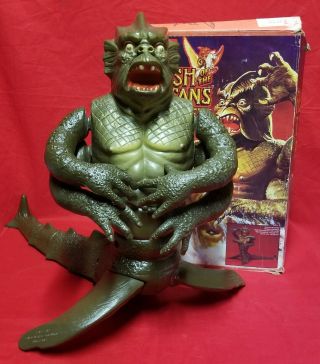 Vintage 1980 Mattel Clash Of The Titans Kraken Sea Monster Toy Figure W/ Box