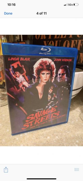 Savage Streets Blu - Ray Code Red Rare Out Of Print Linda Blair Like Oop Cult