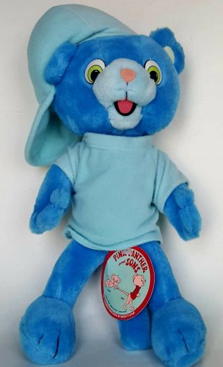 Vintage Pink Panther And Sons Blue Panther Punkin Plush Mighty Star 1984 Rare